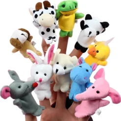 Baby Fingerpuppen-Set 10 St Finger Puppets Zum Spielen Lernen Wollpuppe Geschichte Spielen Lernen Meerestiere Tierspielzeug Fingerpuppen Lernspielzeug Tiere Retoo