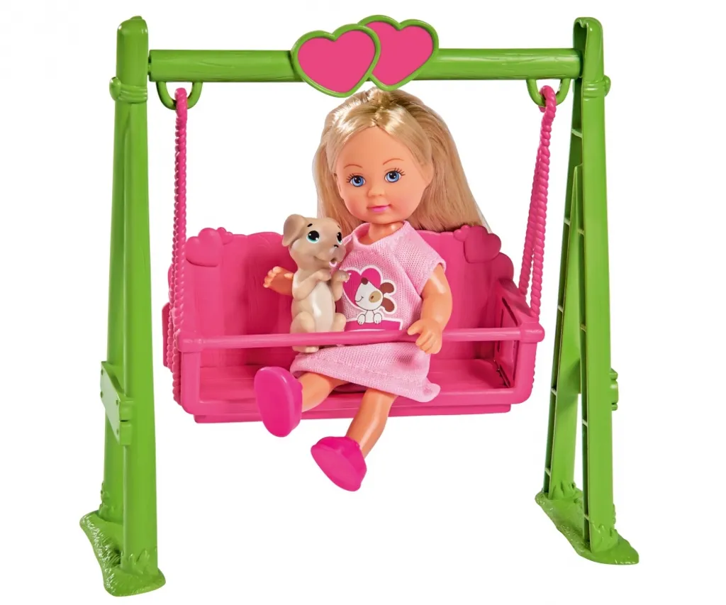 SIMBA TOYs Simba Evi Love Swing, Puppe, Modepuppe, Ankleidpuppe, Gartenschaukel, Schaukel, Hase, Ab 3 Jahre, 12 Cm, 105733443 – Bild 4