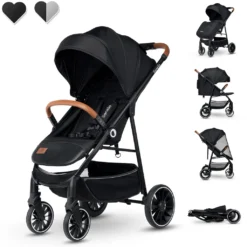 Lionelo Alexia Kinderwagen Mit Liegeposition Buggy Kinderbuggy Kindersportwagen Schwarz