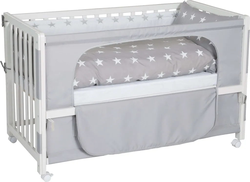 Roba Roombed, Babybett 60x120 Cm, Beistellbett Zum Elternbett Mit Kompletter Ausstattung â Bild 4