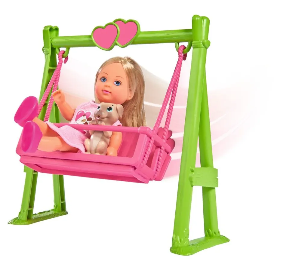 SIMBA TOYs Simba Evi Love Swing, Puppe, Modepuppe, Ankleidpuppe, Gartenschaukel, Schaukel, Hase, Ab 3 Jahre, 12 Cm, 105733443 – Bild 3