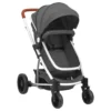 VidaXL 2-in-1-Kinderwagen Dunkelgrau Aluminium