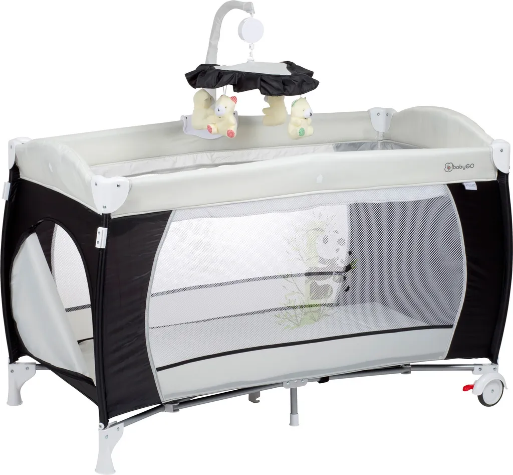 BabyGo Reisebett Sleeper Deluxe, Schwarz, Inkl. Wickelauflage â Bild 2