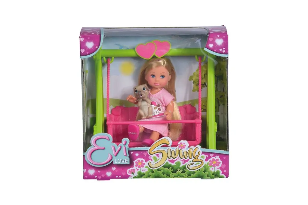 SIMBA TOYs Simba Evi Love Swing, Puppe, Modepuppe, Ankleidpuppe, Gartenschaukel, Schaukel, Hase, Ab 3 Jahre, 12 Cm, 105733443 – Bild 2