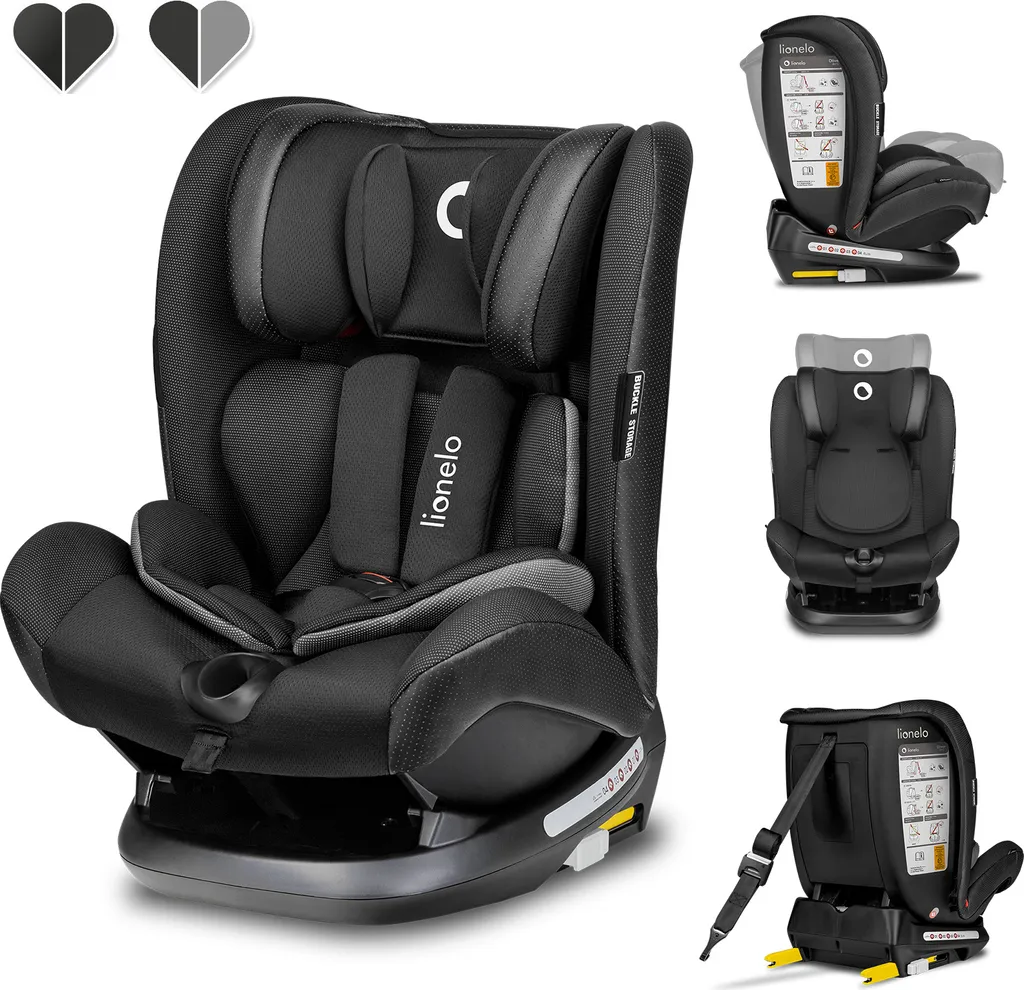 Lionelo Oliver Kindersitz 9-36kg Kindersitz Isofix Top Tether Seitenschutz 5 Punkt Gurt Rückenlehnenverstellung Kopfstützenverstellung Reduktionseinlage ECE R44 04 – Bild 2