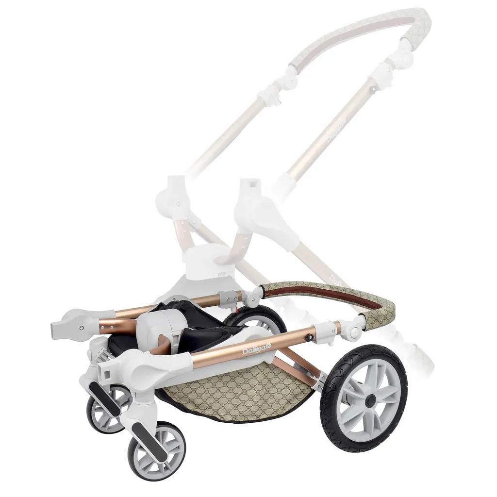 Daliya® TURNIYO 360° Premium 2in1 Kinderwagen Mit Sportsitz & Babywanne Buggy Kombikinderwagen (Braun Mit Motiv) – Bild 14