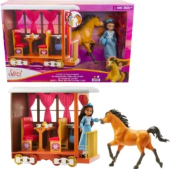 MATTEL „Spirit – Frei Und Ungezähmt“ Zug-Abenteuer Mit Puppe Lucky Und Pferd Spirit