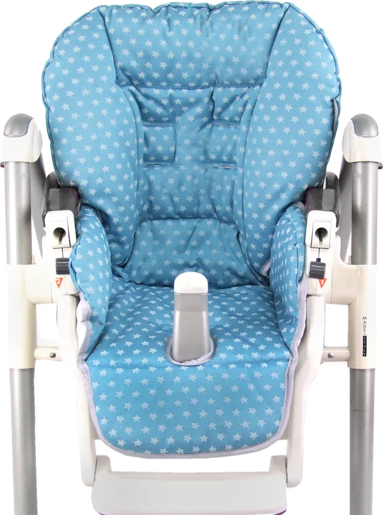 BAMBINIWELT Ersatzbezug, Sitzkissen, Bezug Für Peg-Perego-Prima-Pappa-Diner STERNE Türkis