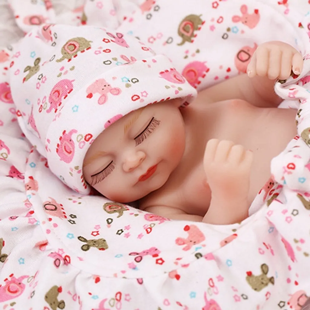 27cm Reborn Baby Lebensechte Babys Weich Silikon Baby Dolls Naturgetreue Niedlich Junge Puppe â Bild 3