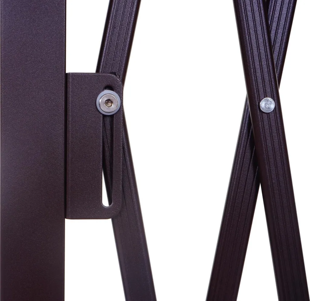 Absperrgitter HWC-B34, Scherengitter Rankhilfe Tierschutzgitter Ausziehbar, Alu Braun Höhe 103cm, Breite 35-300cm – Bild 6