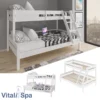 VitaliSpa Etagenbett Everest Weiß 207 X 131 X 138,9 Cm Massivholz