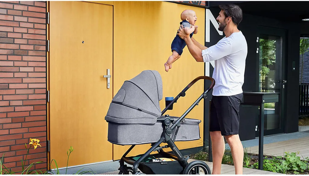 Kinderkraft Baby Kinderwagen B-TOUR 3in1, Hellgrau Kombikinderwagen Kinderwagen – Bild 5