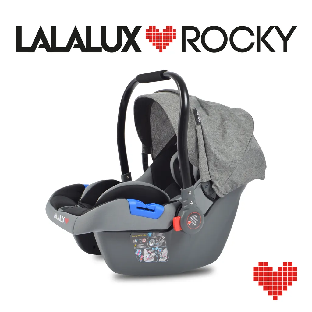 Lalalux Babysafe Autositz - Grau, Für Auto Und Buggy Mit Shop'n'Drive-System-Option