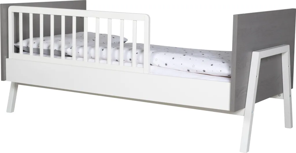 Schardt Bettschutzgitter, Für Alle Betten Und Kinderbetten Geeignet, Länge 90cm X Höhe 38cm, Buche Massiv Weiß Lackiert – Bild 2