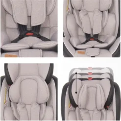 Lorelli Kindersitz Nebula Gruppe 0+/1/2/3 (0-36 Kg) Isofix, Verstellbar, Drehbar Rosa