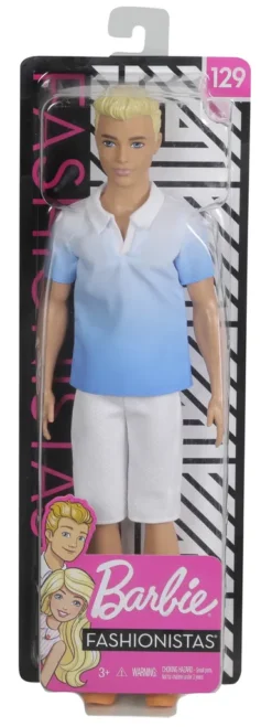 Barbie Ken Fashionistas Puppe Im Weiß-blauen Poloshirt