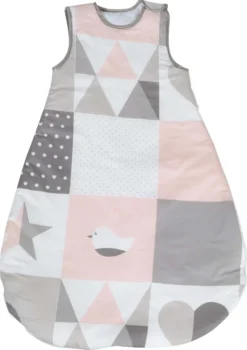 Roba Schlafsack 'Happy Patch Rosa', 90cm, Ganzjährig, Aus Atmungsaktiver Baumwolle, Unisex