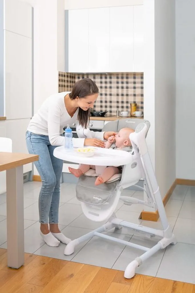 Fütterungsstuhl + Indigo Hellgrau Schwung – Bild 13