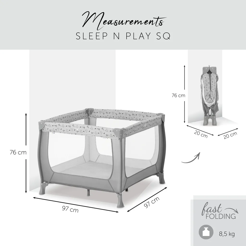 Hauck Sleep N Play SQ Nordic Grey – Bild 8