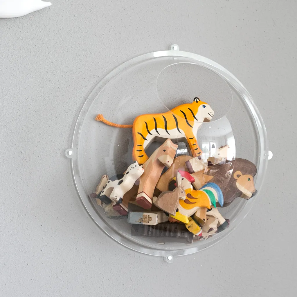 HMF 46632-22 Wandregal Acrylhalbkugel, Hängedisplay, Ø 32 Cm, Transparent – Bild 6