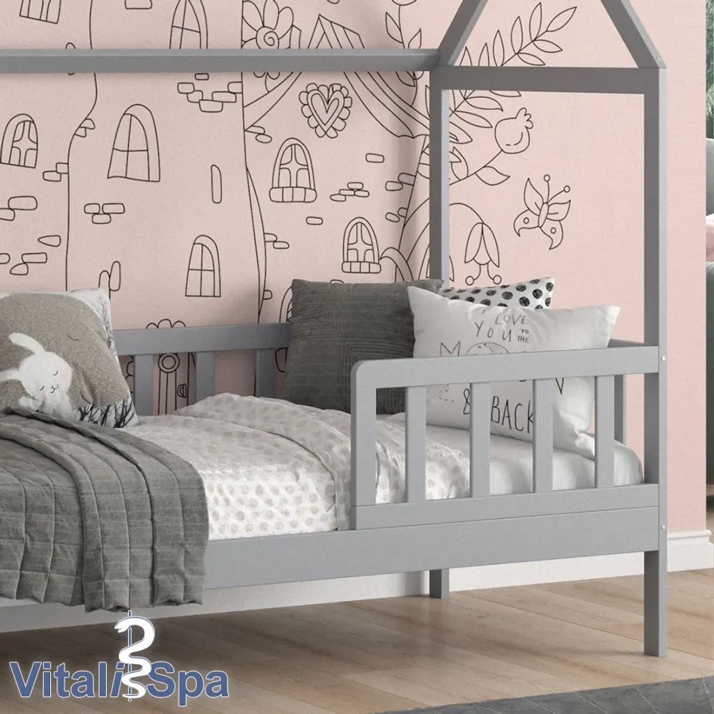 VitaliSpa Kinderbett Liz Grau 167 X 165 X 87 Cm Massivholz – Bild 5