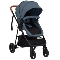 VidaXL 2-in-1 Kinderwagen Marineblau Und Schwarz Stahl