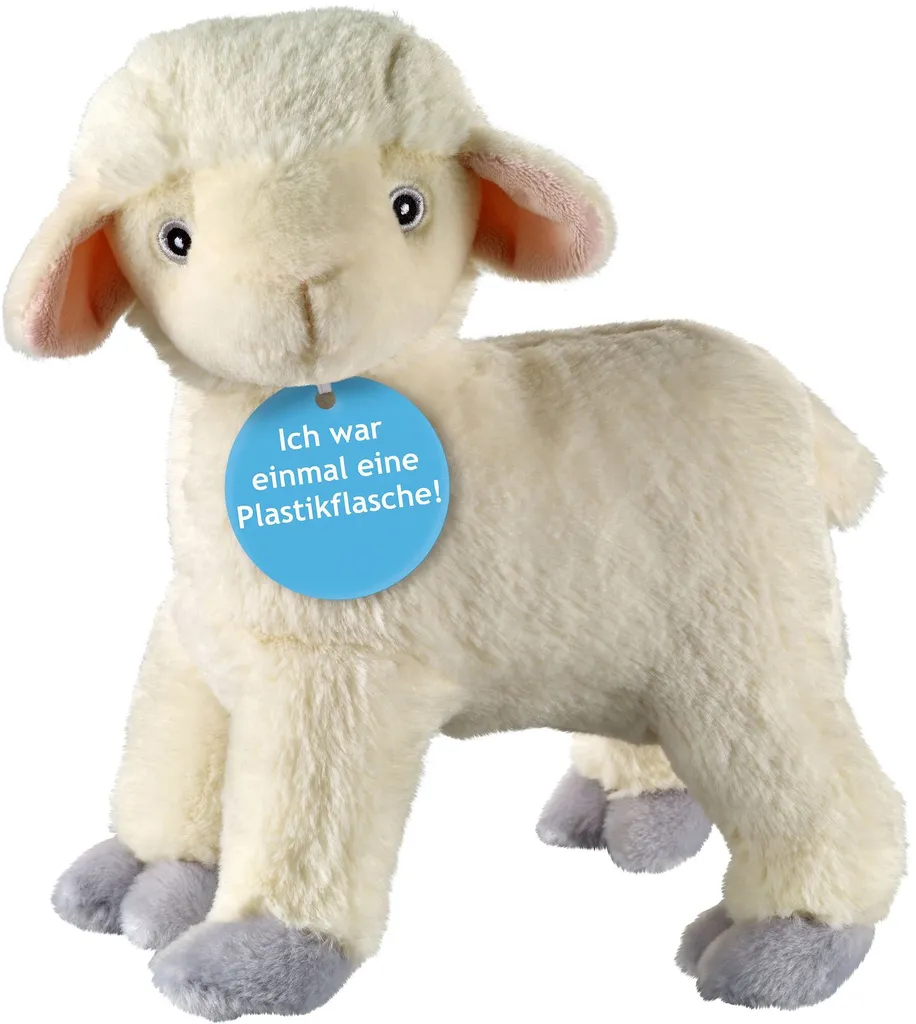Bauer ECO-LINE - Plüschtier Lamm (stehend, 20cm) Kuscheltier Stofftier Recycelten Materialien