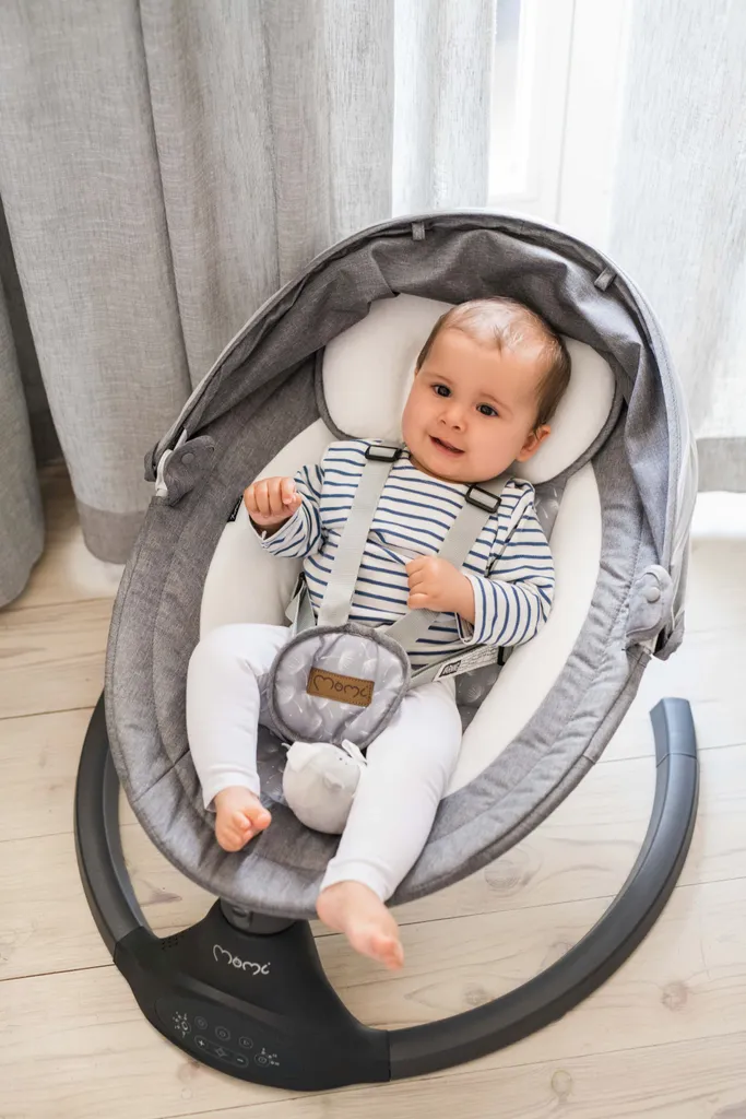 Babywippe Baby Schaukelstuhl Mit 5 Schwingungsamplituden Musik Timing Und Bluetoothfunktion Momi LAMI – Bild 10