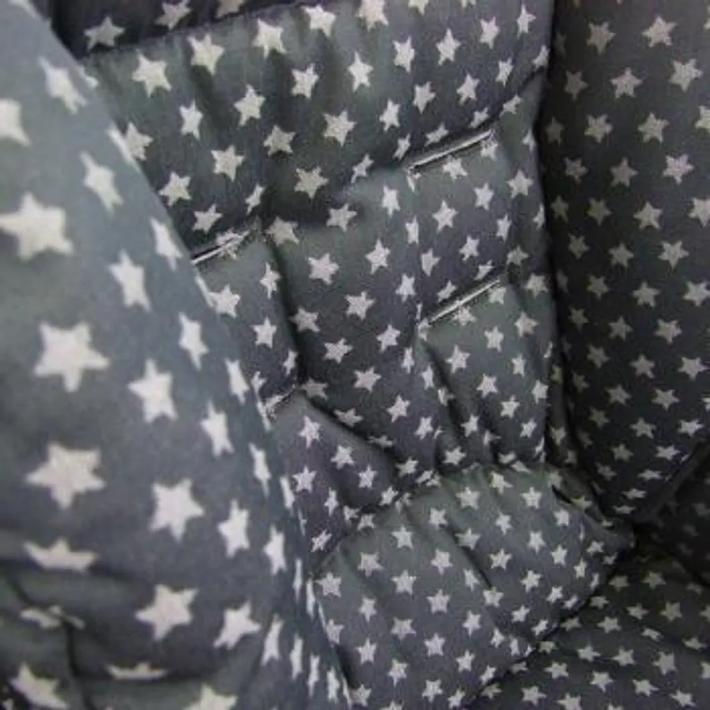 BAMBINIWELT Ersatzbezug, Sitzkissen, Bezug Für Peg-Perego-Prima-Pappa-Diner STERNE Türkis – Bild 3