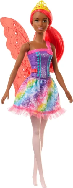 Barbie Dreamtopia Fee (orange Haare) Puppe Mit Flügeln, Anziehpuppe, Modepuppe