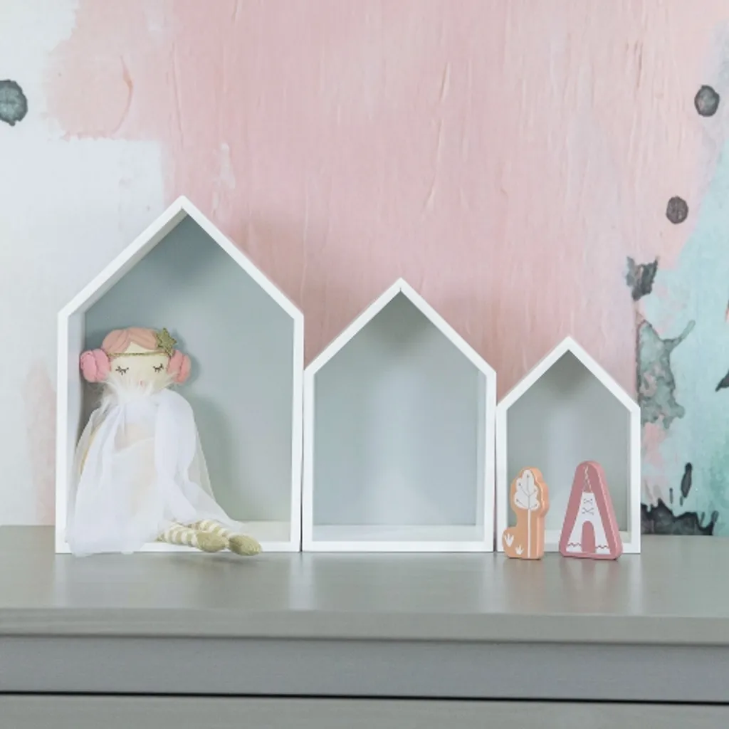 Puckdaddy Hausregal Elise In Grau 3er Set Dekorative Regale Im Haus Design Kinderzimmer Regal