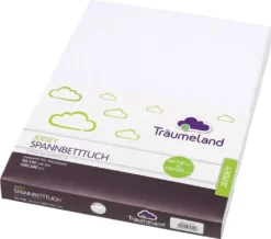 Träumeland Möbel Spannbettlaken Jersey, Weiß, 90 X 200 Cm Bettlaken 100% Baumwolle Bettlaken