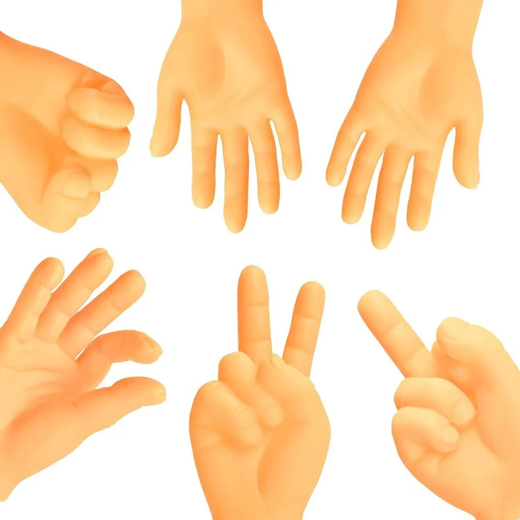 6 Stück Kleine Hände Fingerpuppen Set Fingerhände Magisches Spielzeug Lustiges Spielzeug Geburtstagsparty Spielparty