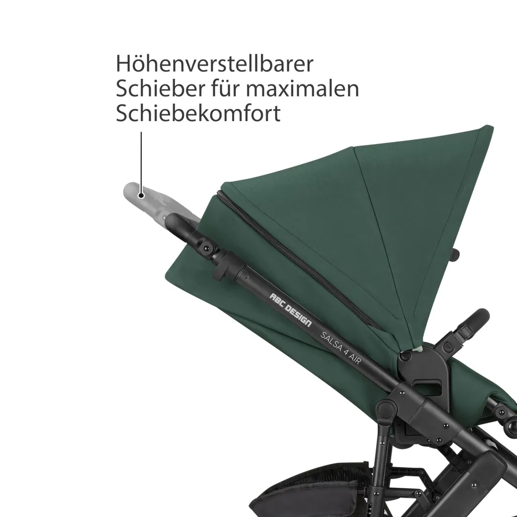 ABC Design Salsa 4 Air Kombikinderwagen Set - (G2) Kollektion 2023, Farbe Kinderwagen:Basil â Bild 4