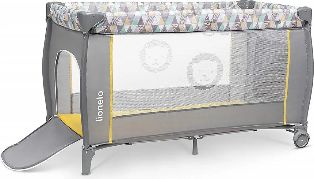 Lionelo Sven Plus In GELB Kinder Baby Reisebett Mit Wickeltisch Kinderbett Babybett Balachin Moskitonetz Urlaub Reise Laufstall Wickelauflage Spieluhr â Bild 3