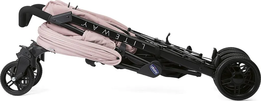 CHICCO Baby Buggy Sportwagen Lite Way4 Blossom, Mit Faltbarem Frontbügel 22Kg Traglast, Mit Neuem Großen Verdeck Und Textilen Design, Inkl. Regenschutz, Einhängekorb Buggys Buggys Bayw1120 – Bild 7