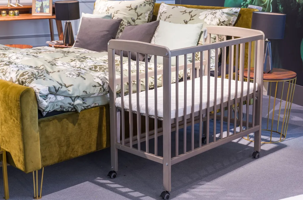 Fillikid Beistellbett Nino Exclusiv, Größe:mit Matratze, Design:grau – Bild 7