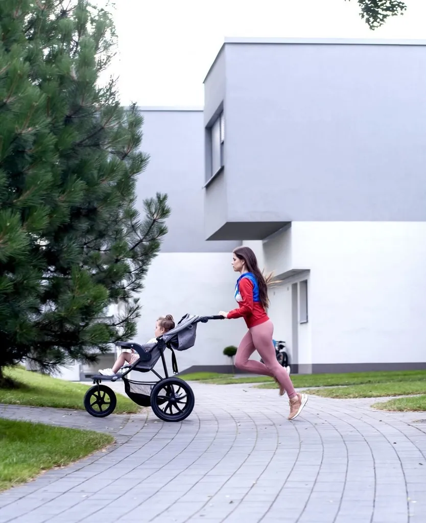 Babyjogger MOUNTAIN Kinderwagen Buggy Mit Liegeposition Bis Ca. 15kg Leichter Kindersportwagen Zusammenklappbar In Grau â Bild 7