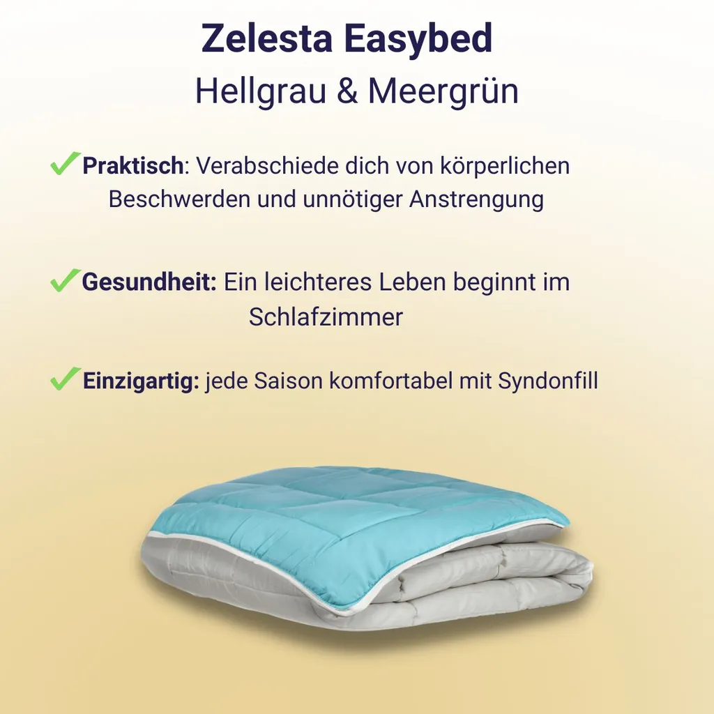 Zelesta Easybed Hellgrau & Meergrün – Bild 6