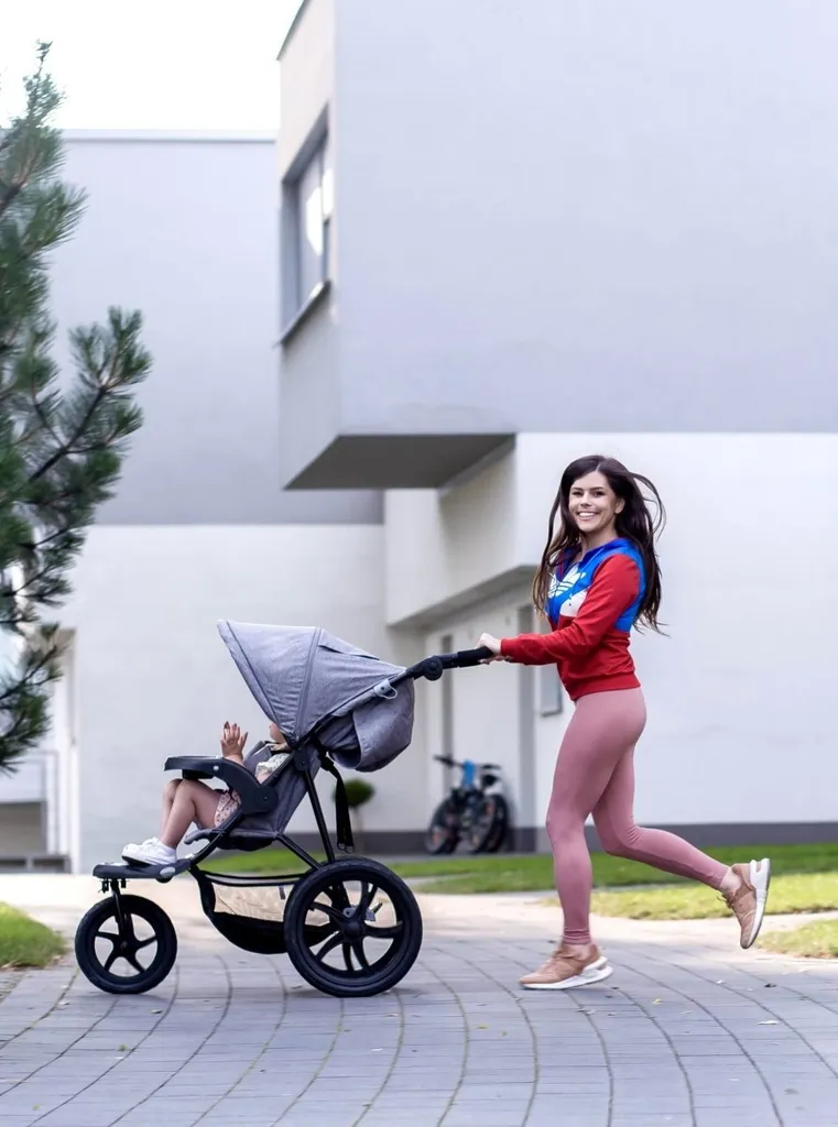 Babyjogger MOUNTAIN Kinderwagen Buggy Mit Liegeposition Bis Ca. 15kg Leichter Kindersportwagen Zusammenklappbar In Grau â Bild 4