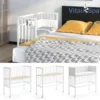 Vitalispa Beistellbett + Matratze + Nestchen Sophie Weiß 94 X 96 X 42,5 Cm Massivholz