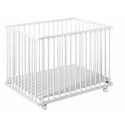 Laufgitter Cecile, 71 X 99 Cm, Mobil Auf Rollen Farbe: Weiß