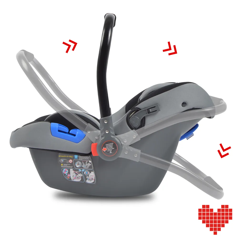 Lalalux Babysafe Autositz - Grau, Für Auto Und Buggy Mit Shop'n'Drive-System-Option – Bild 2