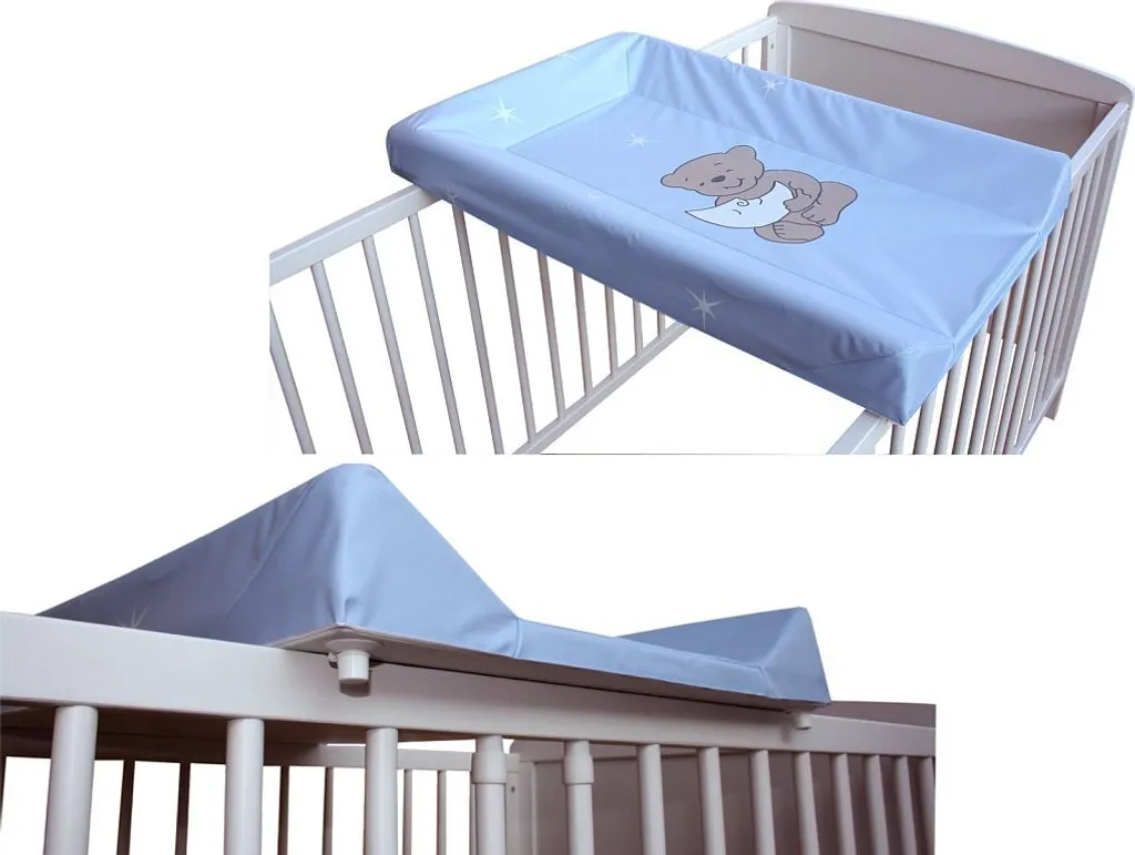 Wickeltisch Wickelbrett Wickelplatte Wickeltischauflage 80x50 Cm Weiss – Bild 3