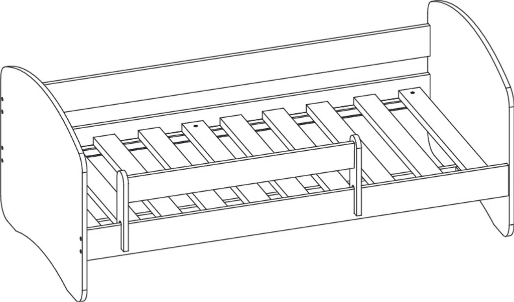 ACMA Jugendbett Kinderbett Junior-Bett Komplett-Set Mit Matratze Lattenrost Und Rausfallschutz Sonoma 11 Welpe 140x70 – Bild 5