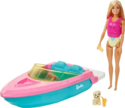 Barbie Boot-Spielset Mit Puppe Inkl. Haustier Hündchen Und Zubehör