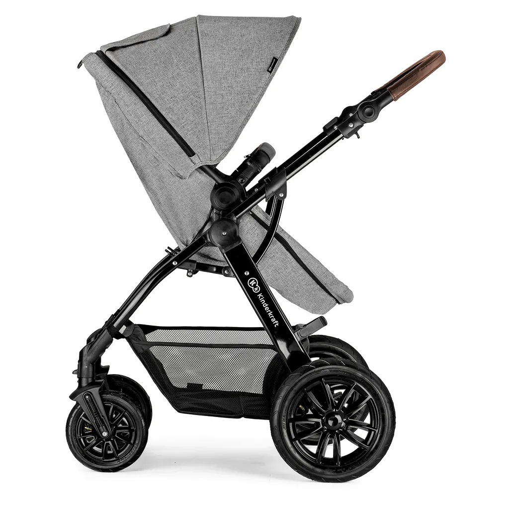 Kinderkraft Funktionaler 3in1-Kinderwagen MOOV Graumelange – Bild 6