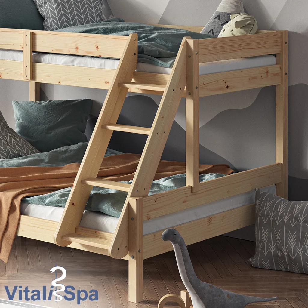 VitaliSpa Hochbett Everest Natur 140x200 Cm Massivholz â Bild 5