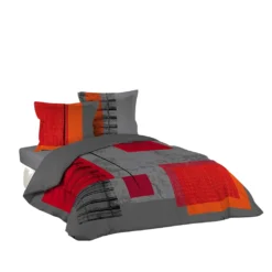 3tlg. Bettwäsche 240x220 Baumwolle Übergröße Bettdecke Kissen Bettbezug