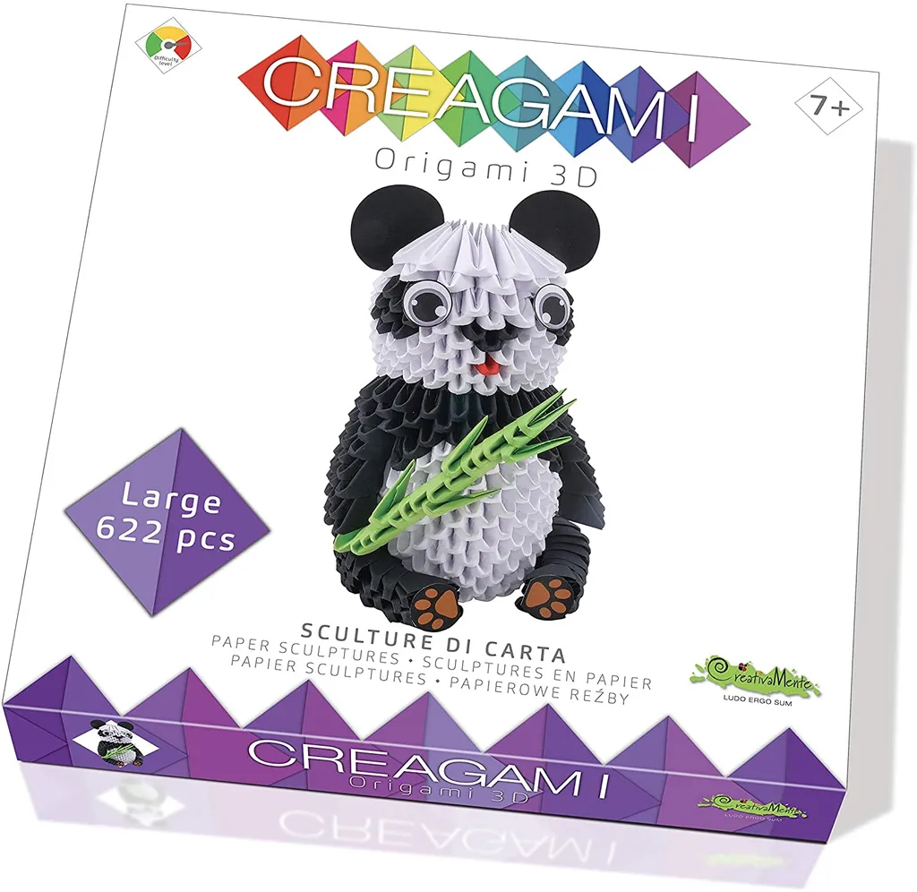 Creativa Mente 78784 Creagami Panda Large Origami 3D 622 Teile